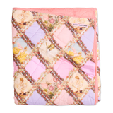 Kip&Co x Fairyland Flower Chain Harlequin Organic Cotton Quilted Kids Bedspread Single