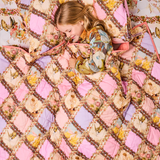 Kip&Co x Fairyland Flower Chain Harlequin Organic Cotton Quilted Pillowcase 1P Single