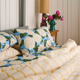 Kip & Co Hydrangea Blue Organic Cotton Fitted Sheet