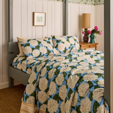 Kip & Co Hydrangea Blue Organic Cotton Fitted Sheet