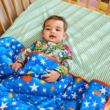 Kip & Co Tarragon Stripe Organic Cotton Baby Fitted Sheet