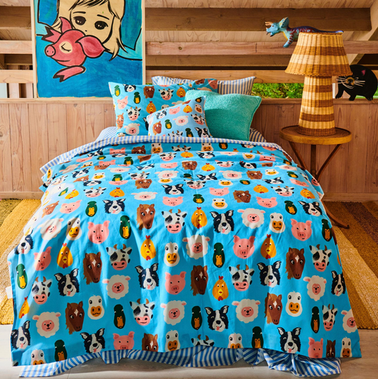 Kip & Co Farm Friends Organic Cotton Quilt Cover