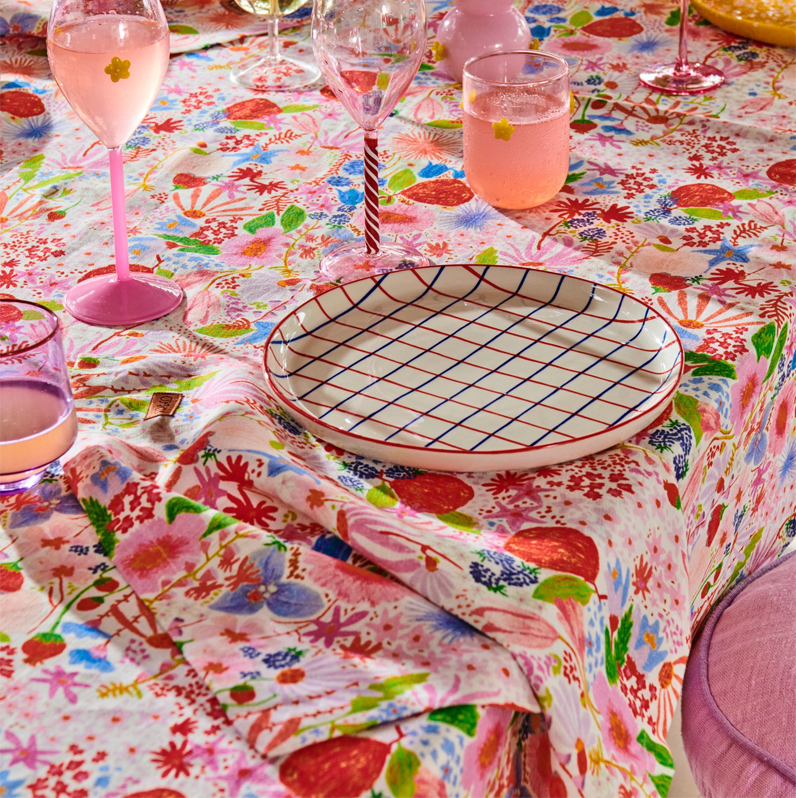 Kip & Co Meandering Meadow Rectangular Linen Tablecloth