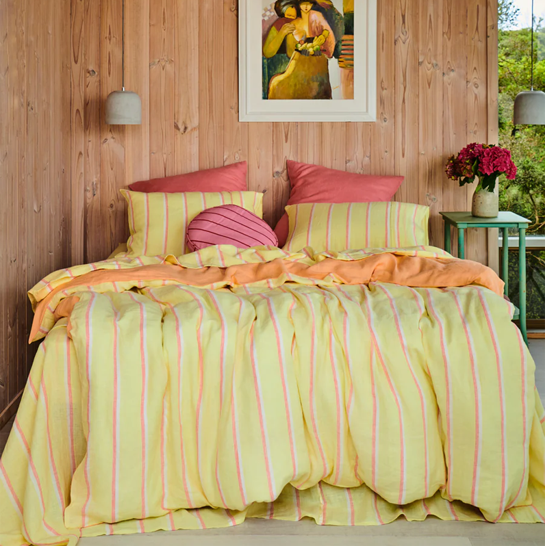 Kip & Co Pina Colada Linen Quilt Cover