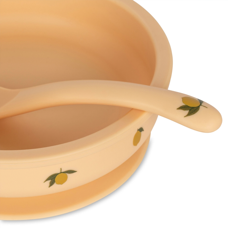 Konges Sløjd –Bowl + Spoon Set Lemon