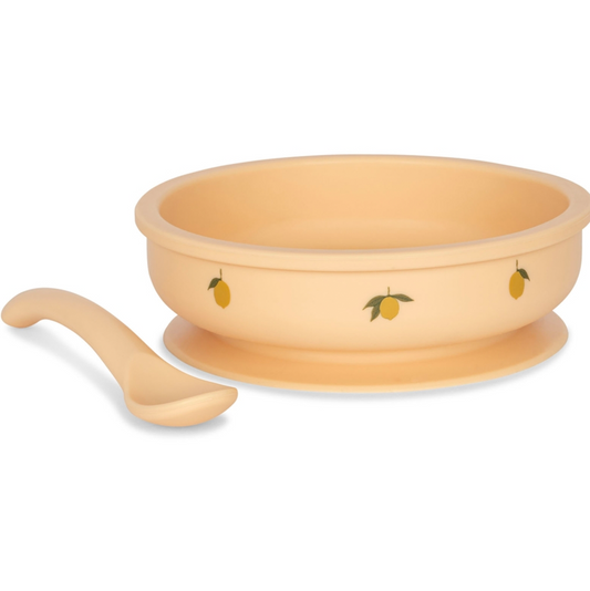 Konges Sløjd –Bowl + Spoon Set Lemon