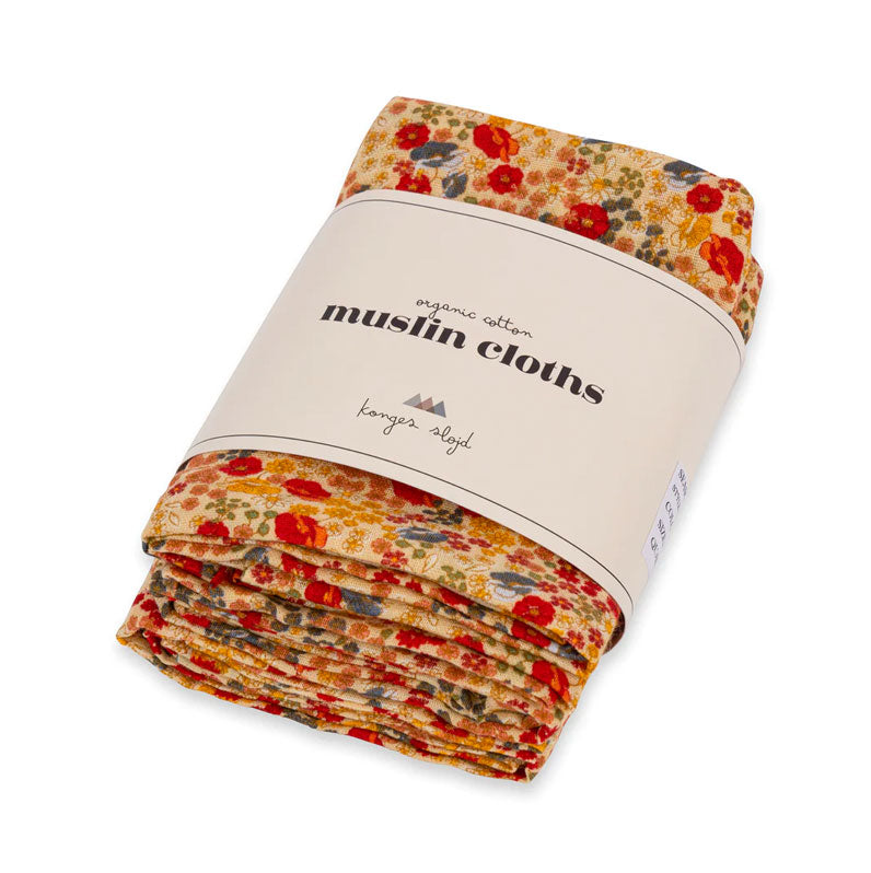 Konges Sløjd 3 Pack Muslin Cloths Villetta