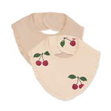 Konges Sløjd 2 Pack Frill Bibs - Ma Grande Cerise/Peach