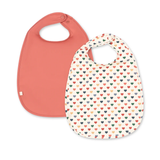 Konges Slojd 2 Pack Dinner Bib - Coeur Colore/Faded Rose