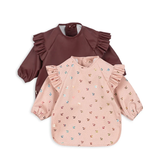 Konges Sloyd 2 Pack Glitter Bibs With Frill - Cherry Glitter