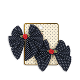 Konges Sløjd 2 Pack Rose Rouge Bow Hair Clip Dot Nuit