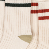 Konges Slojd 2 Pack Rib Socks Green Stripe