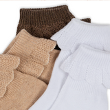 Konges Sløjd 3 Pack Frill Socks Optic White, Sand, Brown