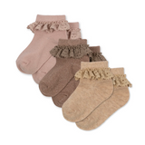 Konges Sløyd 3 Pack Lace Socks - Rose