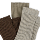 Konges Sløyd 3 Pack Rib Socks - Grey