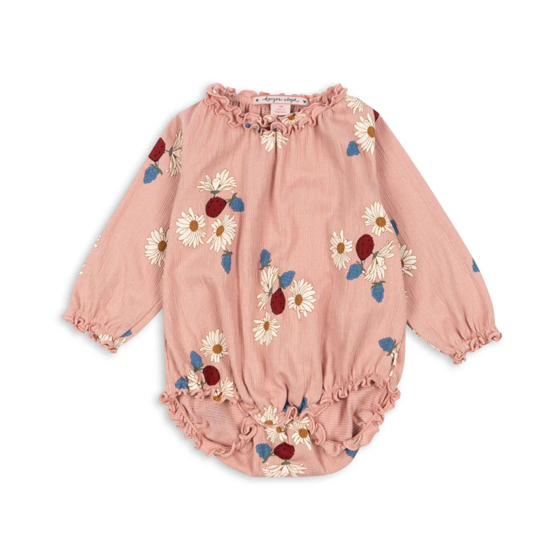 Konges Sløjd Chleo Bodysuit Ladybug Daisy Blush