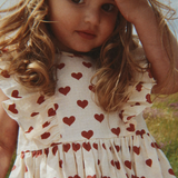Konges Slojd Cianna Bow Dress Amour Rouge