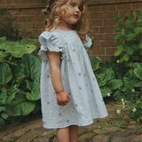 Konges Slojd Coco Dress Cherry Blue Coeur