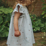 Konges Slojd Coco Dress Cherry Blue Coeur