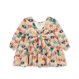 Konges Slojd Elin Long Sleeve Bow Dress - Like Cats & Dogs