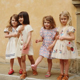 Konges Slojd Evia Cherry Dress Cloud Cream