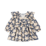 Konges Slojd Evia Long Sleeve Bow Dress Swan