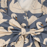 Konges Slojd Evia Long Sleeve Bow Dress Swan