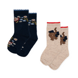 Konges Sløjd 2 Pack Lapis Socks Cat/Flower