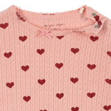 Konges Sløyd Minnie Long Sleeve Bodysuit Amour Rouge