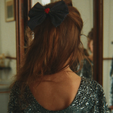 Konges Sløjd Rose Rouge Bow Hair Clip Dot Nuit