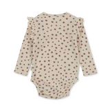 Konges Sløjd Sui Frill Round Neck Bodysuit Peonia Rose