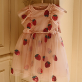 Konges Slojd Yvonne Frill Dress Strawberry