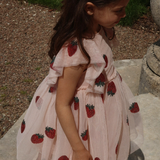 Konges Slojd Yvonne Frill Dress Strawberry