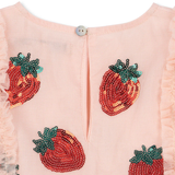 Konges Slojd Yvonne Frill Dress Strawberry Rose