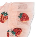 Konges Slojd Yvonne Frill Dress Strawberry Rose