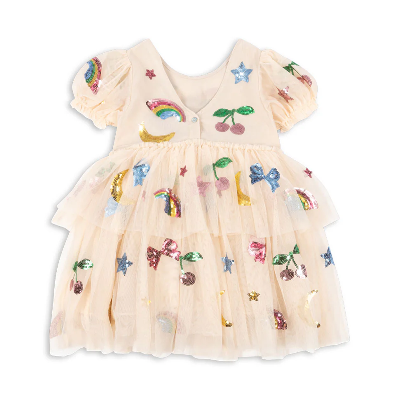 Konges Sløjd Yvonne Puff Dress Rainbow Twinkle