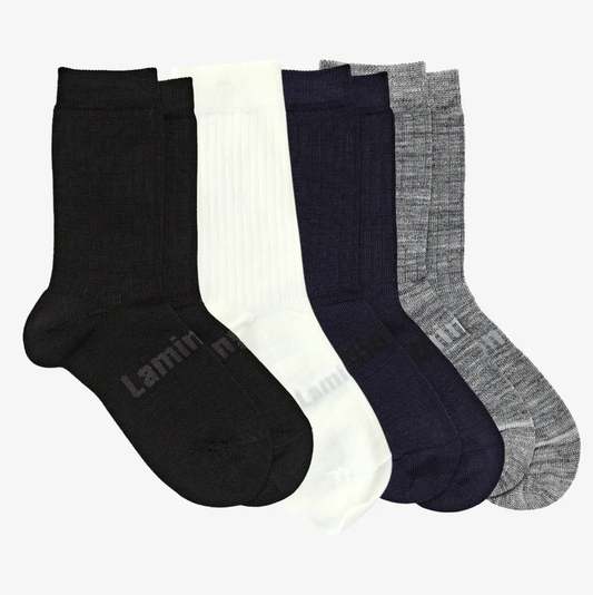 Lamington Men Merino Wool Crew Sock - Black