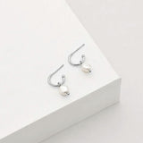 Linda Tahija Baroque Pearl Core Hoop Earrings - Silver
