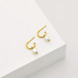Linda Tahija Baroque Pearl Core Hoop Earrings - Gold