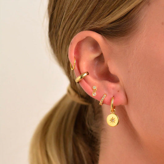 Linda Tahija The Luminaries Hoop Earrings Gold