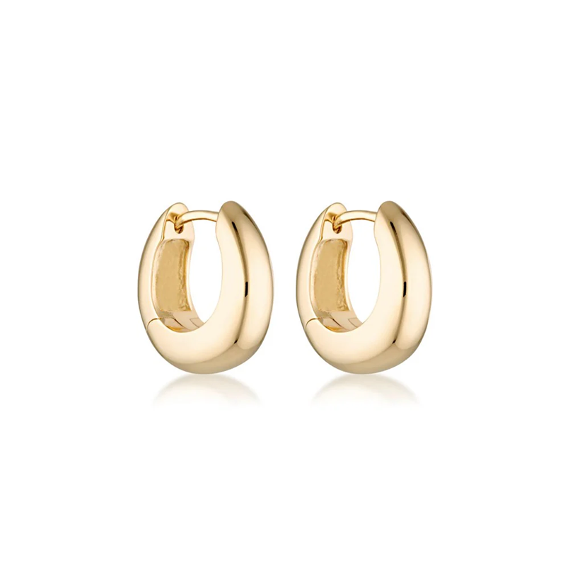 Linda Tahija Bold Huggie Earrings Gold