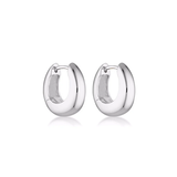 Linda Tahija Bold Huggie Earrings Silver