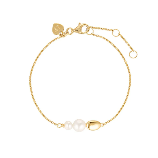 Linda Tahija Brook Pearl Bracelet Gold