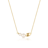 Linda Tahija Brook Pearl Necklace Gold