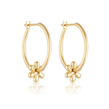 Linda Tahija Daisy Willpower Hoop Earrings Gold