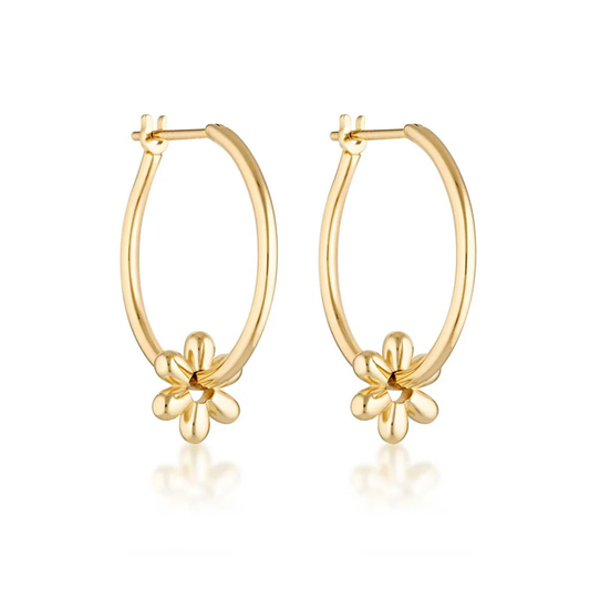 Linda Tahija Daisy Willpower Hoop Earrings Gold