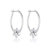 Linda Tahija Daisy Willpower Hoop Earrings Silver