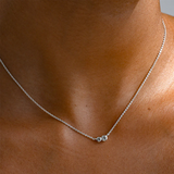 Linda Tahija Duo Necklace - White Topaz Silver