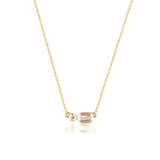 Linda Tahija Form Necklace - White Topaz Gold