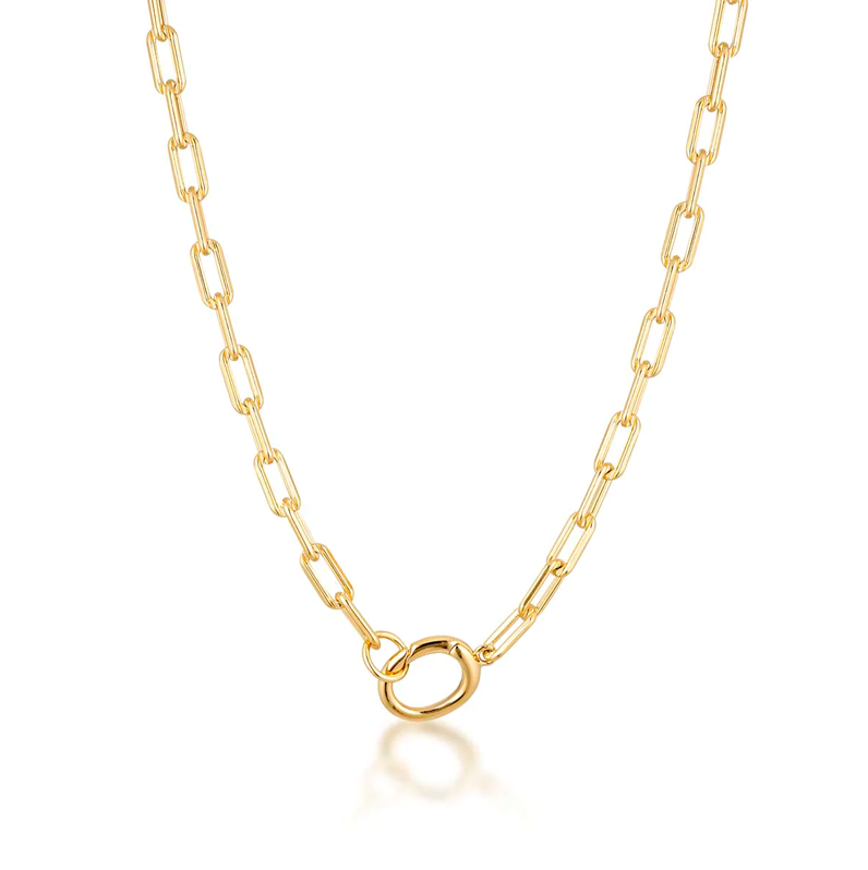 Linda Tahija Paperclip Necklace Gold